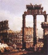 BELLOTTO, Bernardo Capriccio with the Colosseum oil